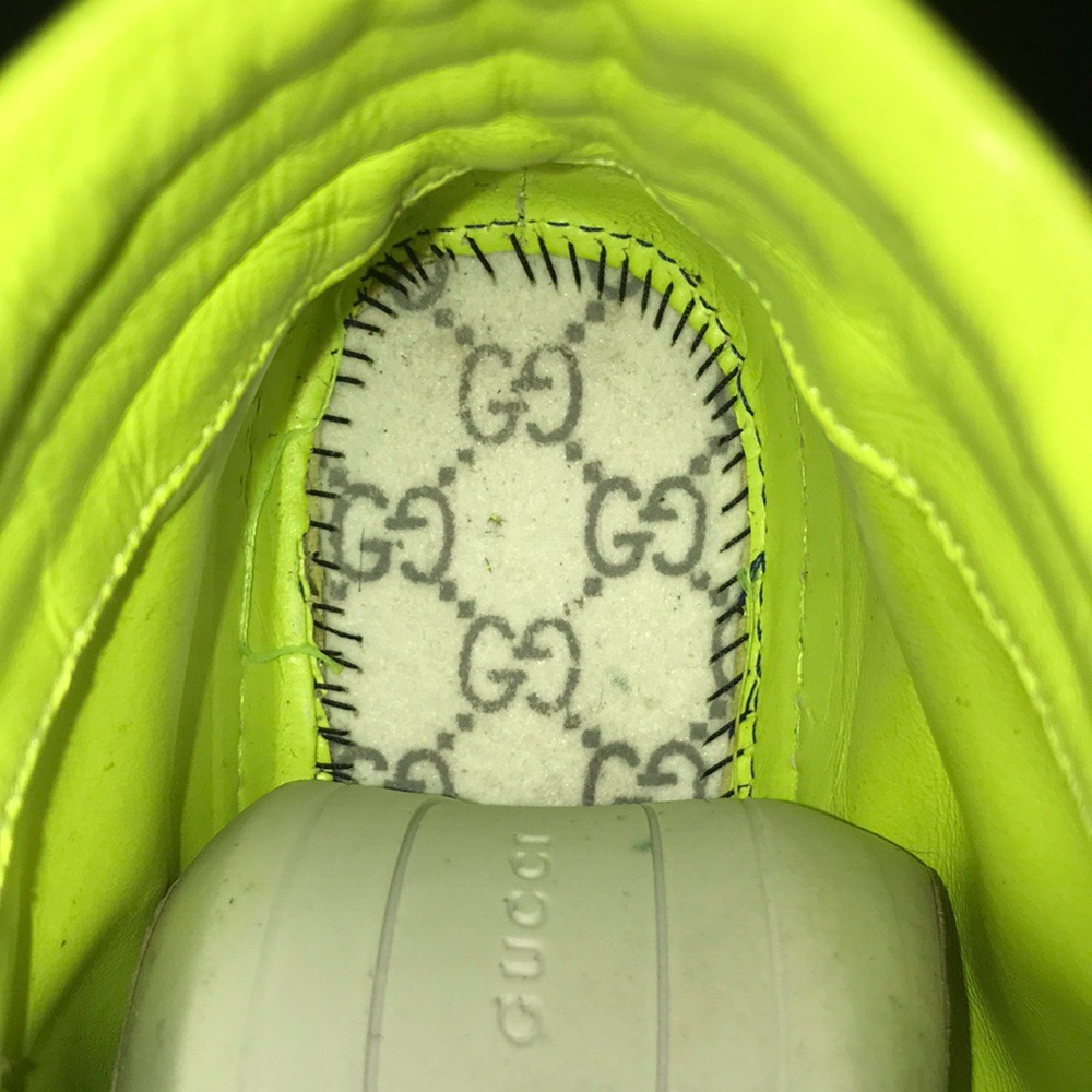 Gucci Hi Top HILIGHTER YELLOW. VERY RARE! A Must